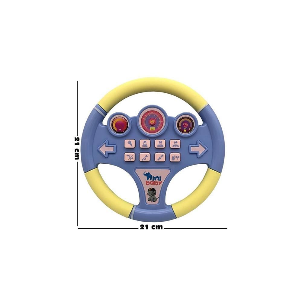 Nini Baby Direksiyon Eğitici Sesli Müzikli 21*21 Cm 8 Tuşlu Oyuncak Direksiyon