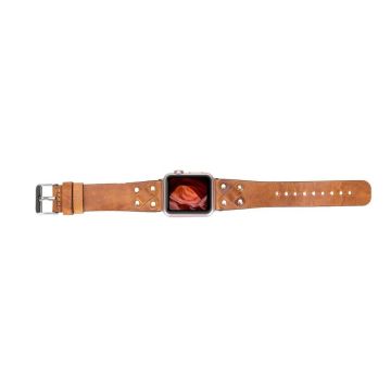 Apple Watch Uyumlu Deri Kordon Cross 42-44-45mm ST V18