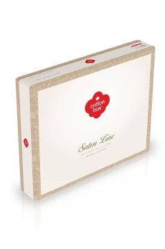 Cotton Box Çift Kişilik Saten Nevresim Takımı Sarina Lacivert
