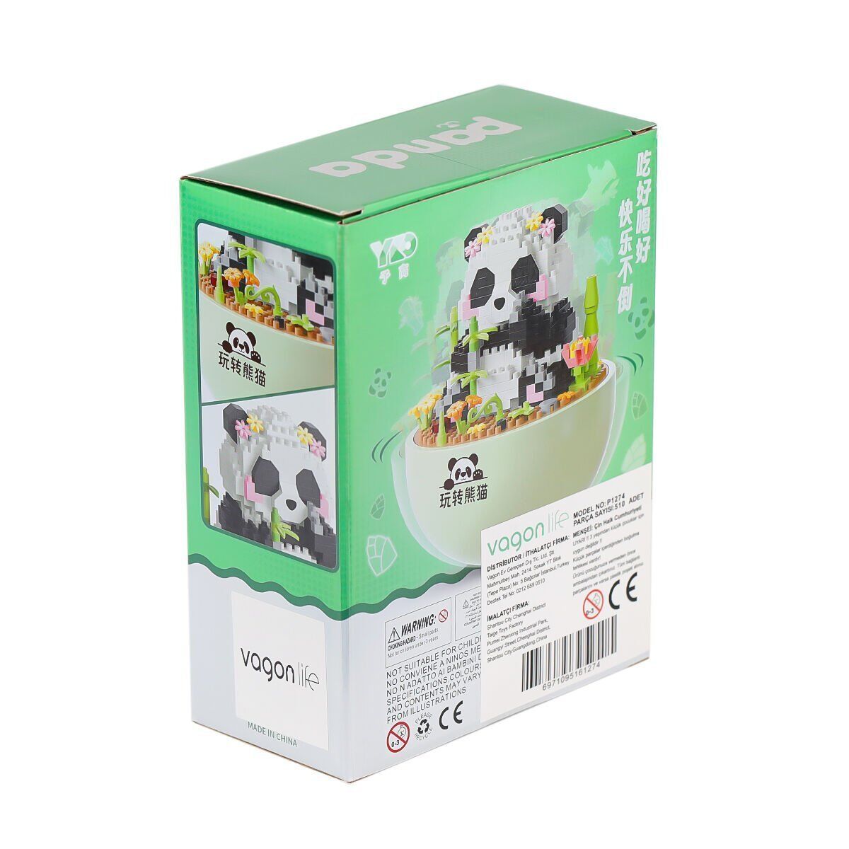 P1274 Panlos Panda Blok Seti 510 Parça -Vagon life