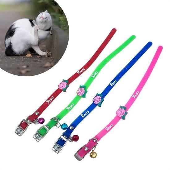 Çıngıraklı Zilli Sevimli Renkli Slikon Kedi Köpek Boyun Tasması - 1 Adet Stokta Olan Gönderilir