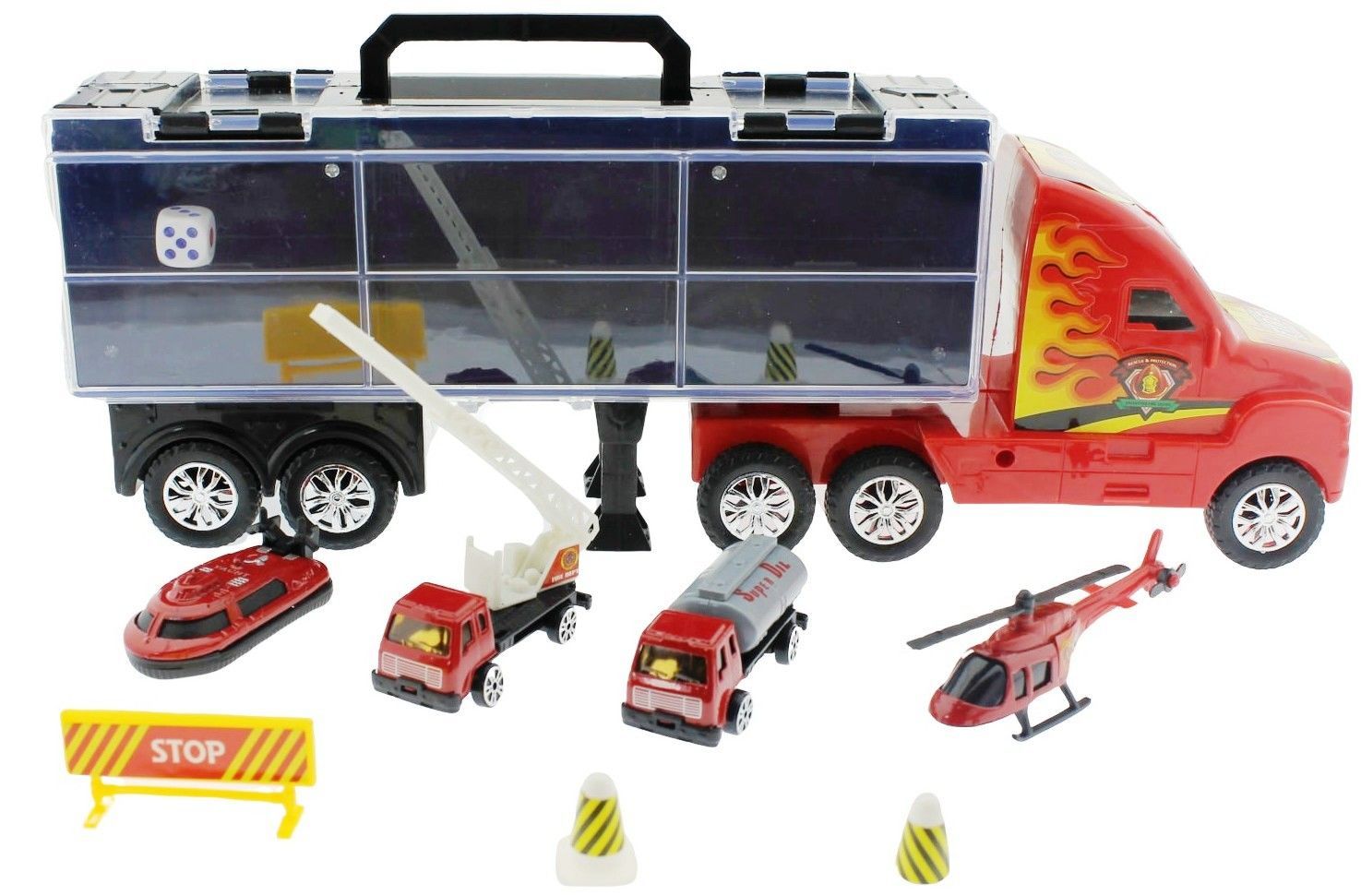 Taşınabilir Die Cast Metal Araçlı İtfaiye Kamyonu