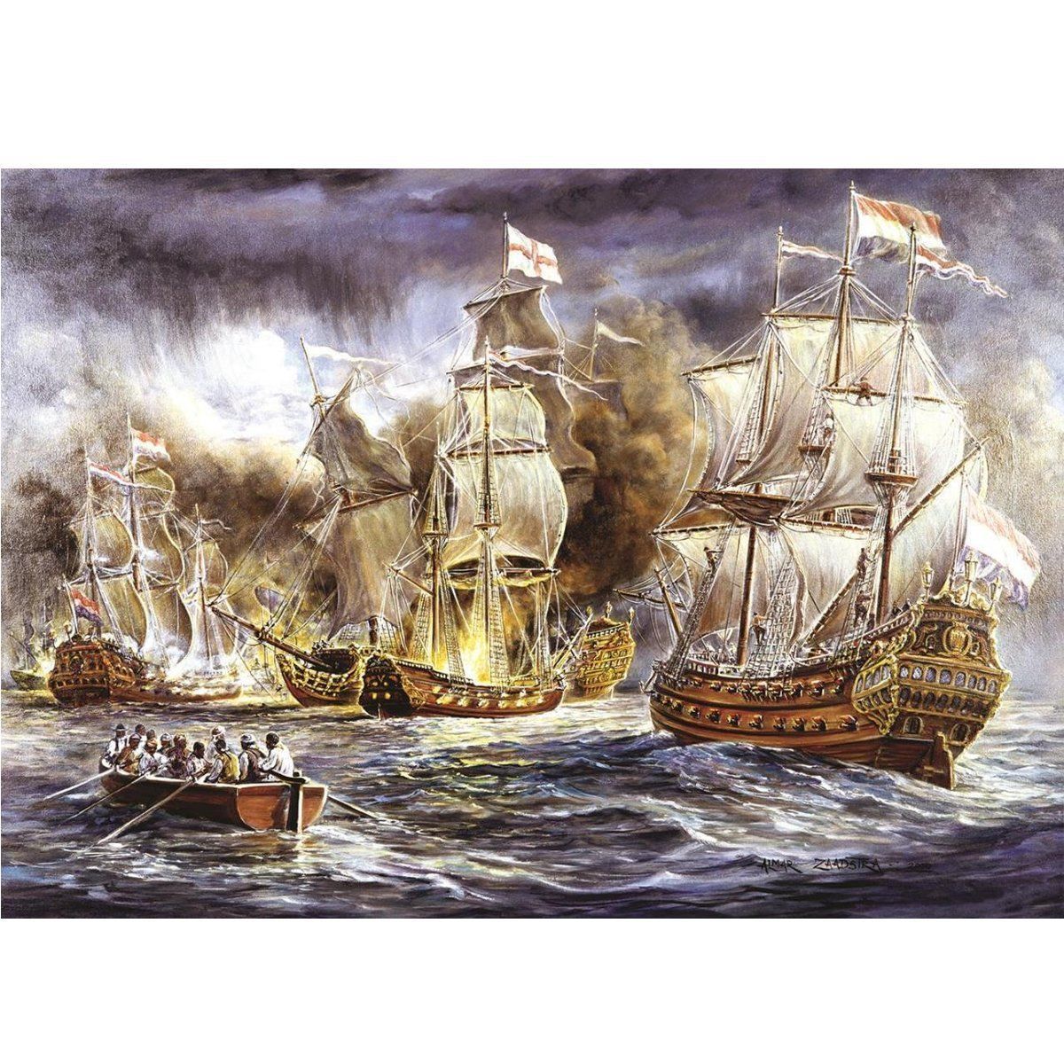 4549 Art Puzzle Savaş Gemileri Savaşı - Batarya Savaşları 1500 parça Puzzle / +15 yaş