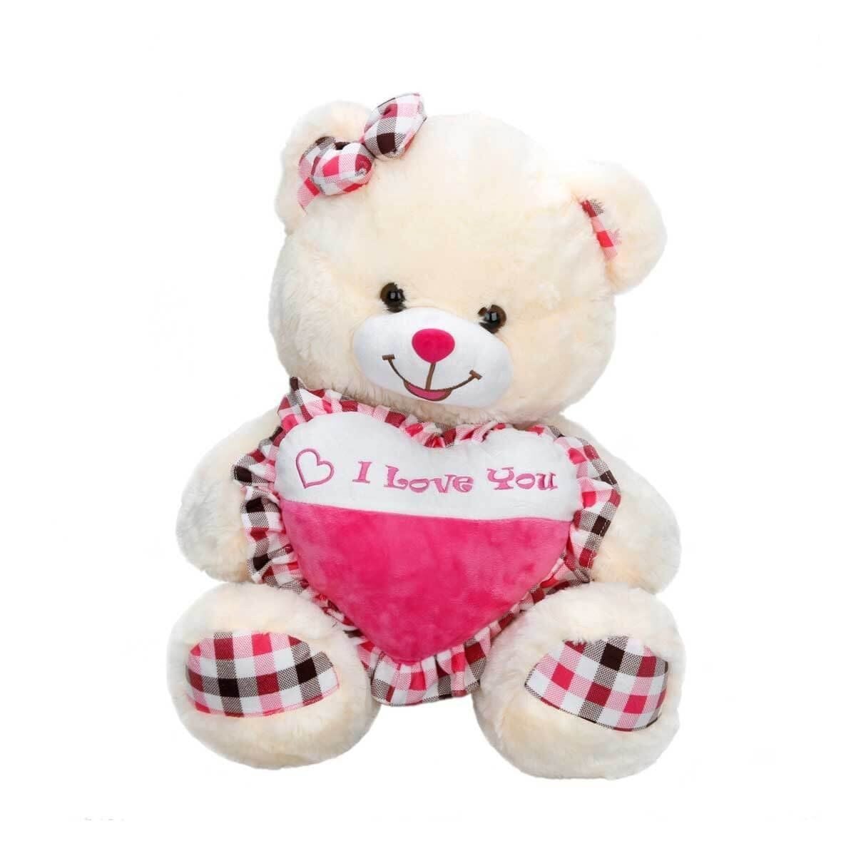 1019 Kalpli Fiyonklu Peluş Ayı 52 cm