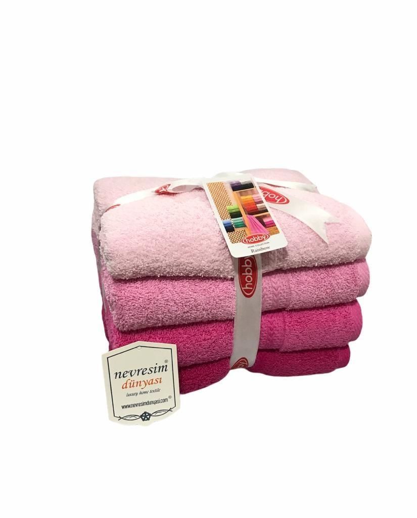 Hobby Rainbow 4´lü Havlu Seti Pembe