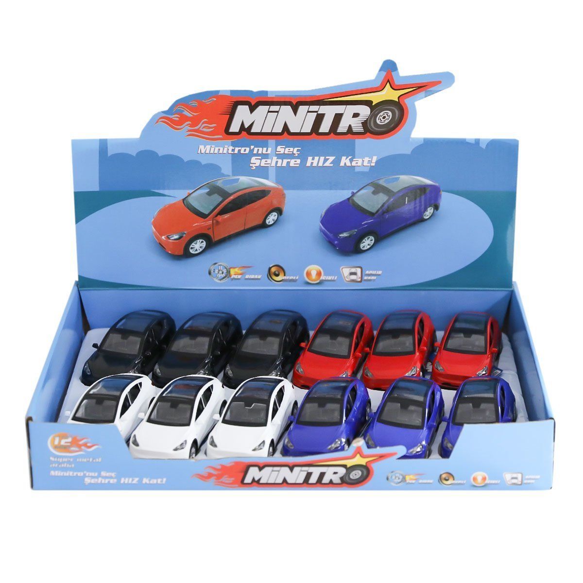 FY6368-12D 1 36 Metal Çek Bırak Sesli Işıklı Araba -Birliktoys