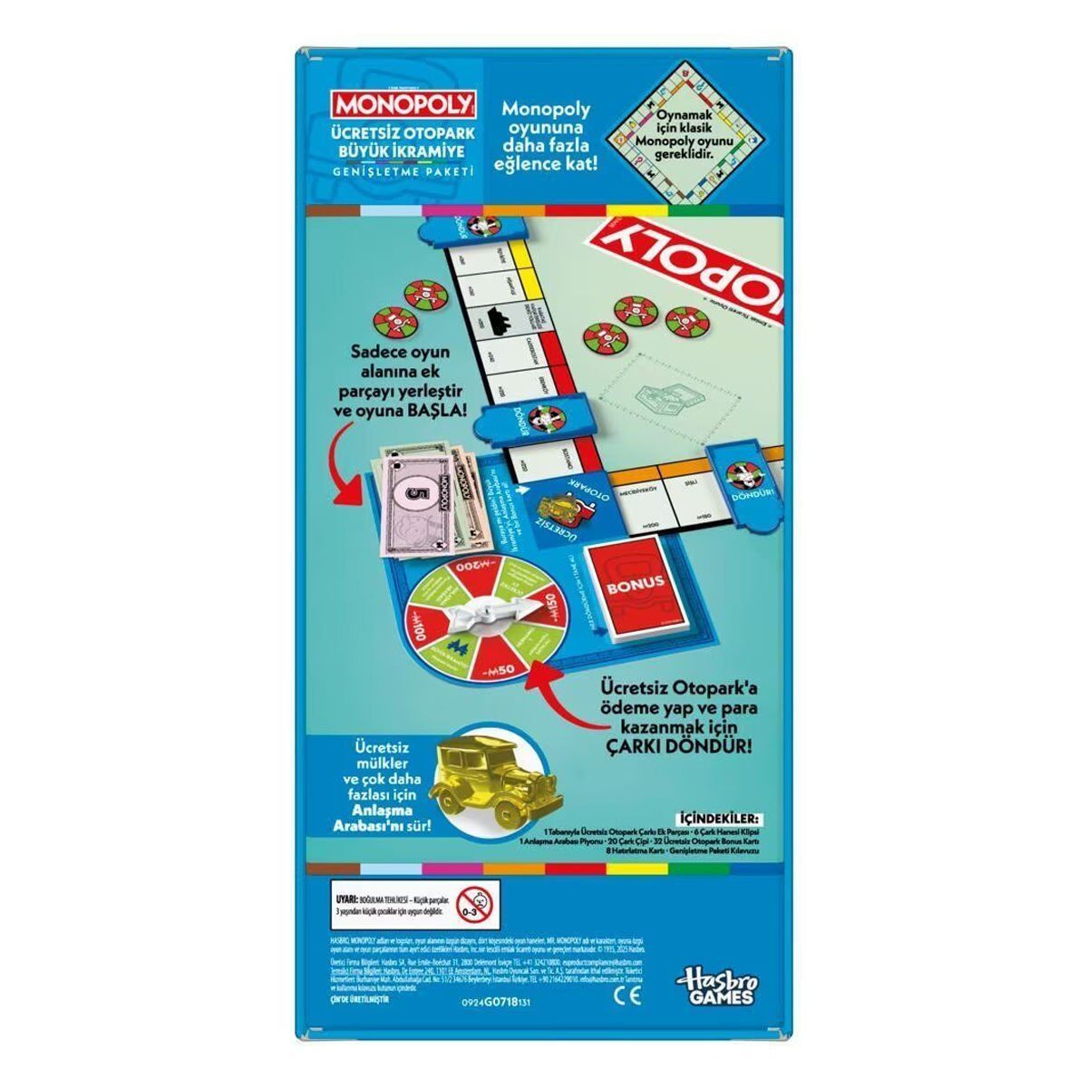 G0718 Monopoly Ücretsiz Otopark İkramiyesi - Genişletme Paketi