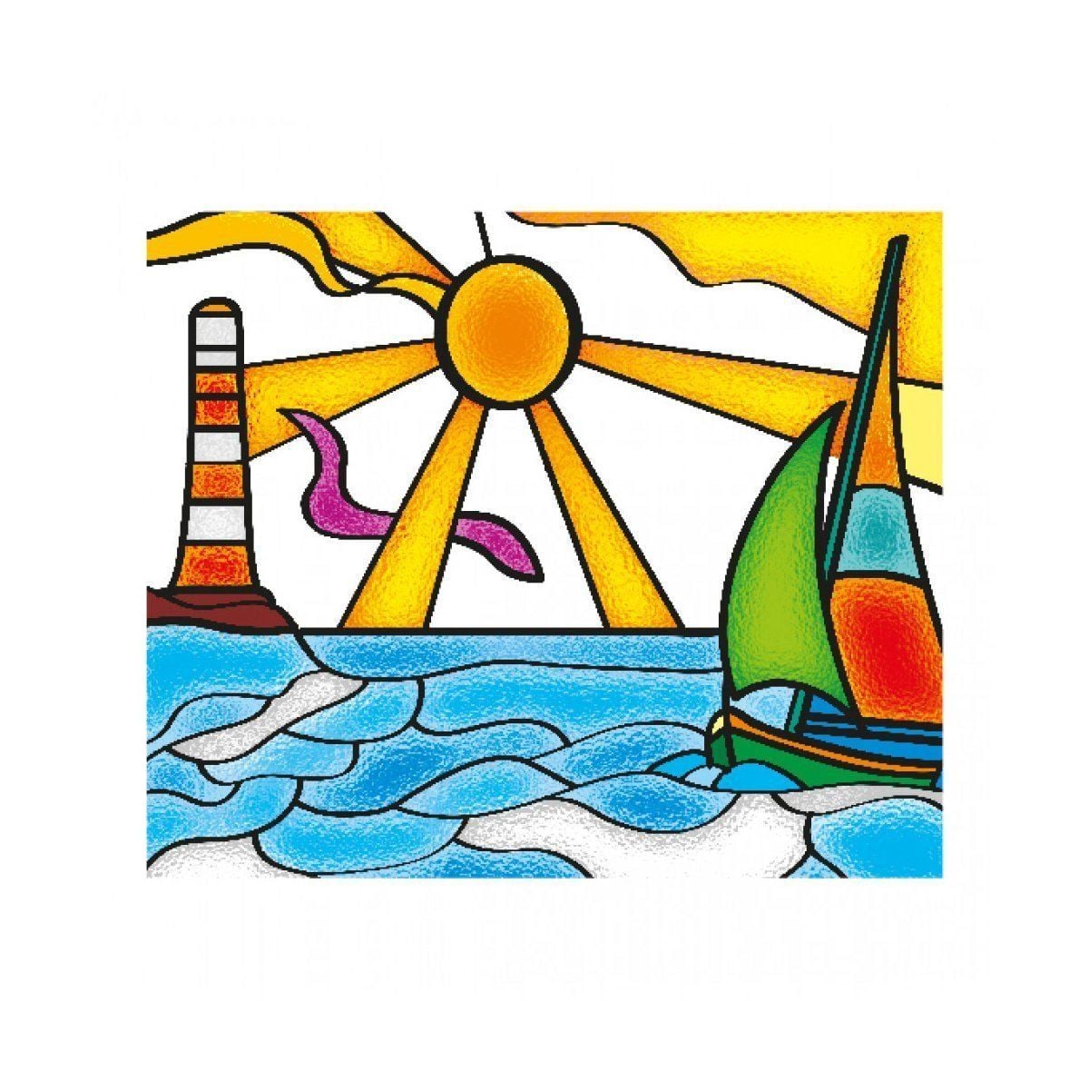 5001 KumToys Cam Vitray - Glass Painting - 1 Adet Stokta Olan Gönderilir