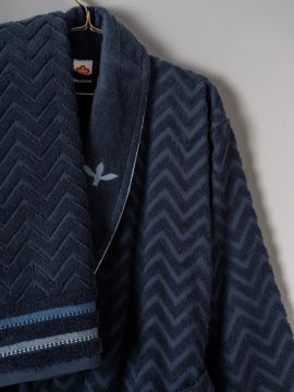 Cotton Box Masculine Aile Bornoz Seti Abel Kırmızı-Lacivert