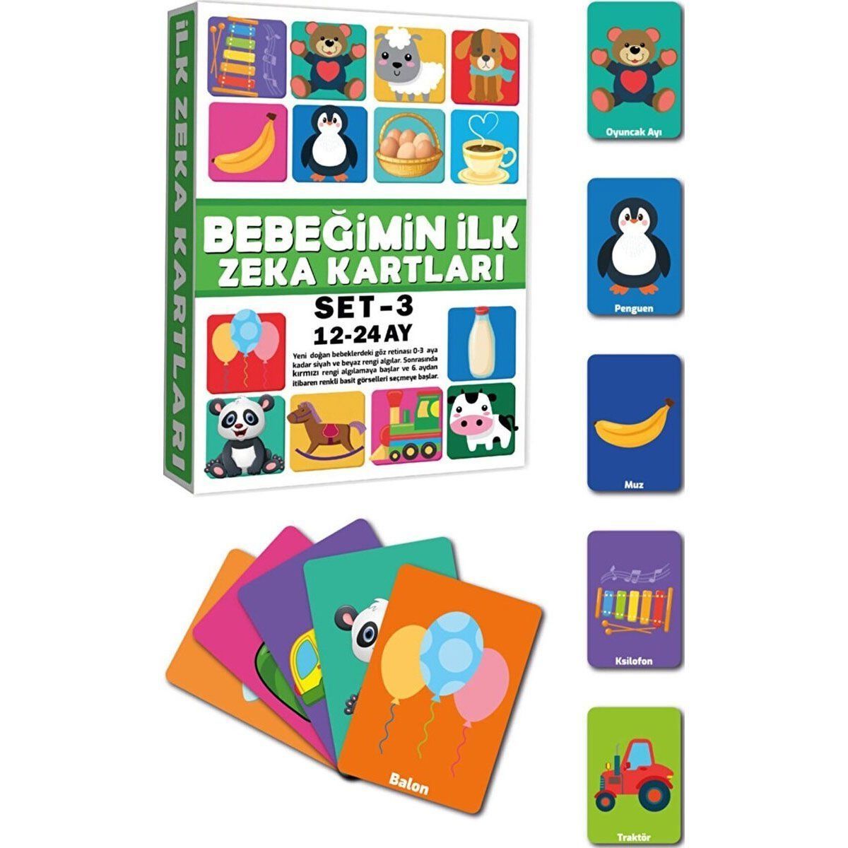 2212 Eğitici Kartlar 12-24 Ay Zeka Kartları