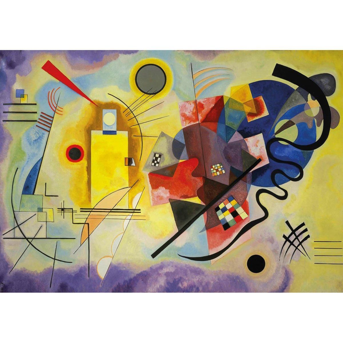 22033 Yellow Red Blue 1500 Parça Puzzle