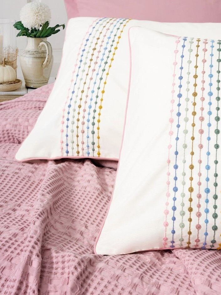 Cotton Box Aura Çift Kişilik Pike Takımı Pebble Pembe