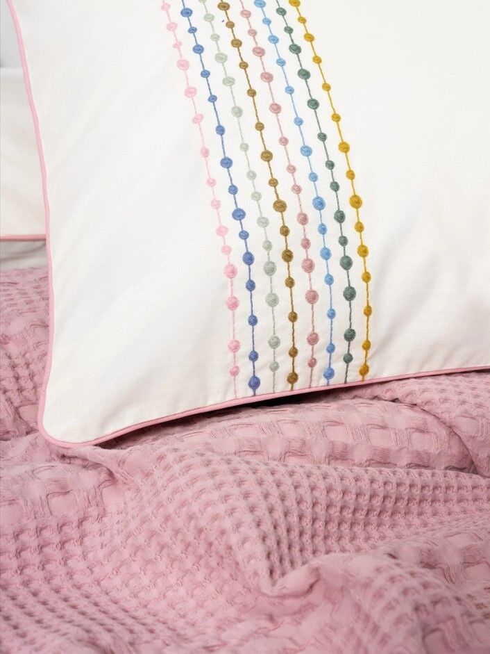 Cotton Box Aura Çift Kişilik Pike Takımı Pebble Pembe