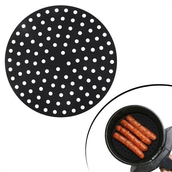 Ürün Gezegeni® Renkli Isıya Dayanıklı Yıkanılabilir Silikon Fırın Ve Airfryer Yuvarlak Pişirme Matı 20 Cm