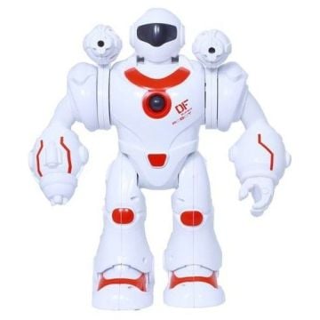 Füze Atan Sesli ve Işıklı Robot Kırmızı-Beyaz