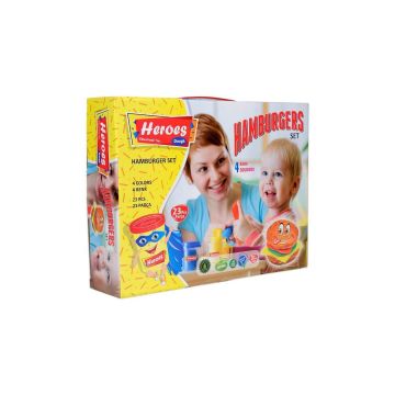 ERN-538 Heroes Hamburger Oyun Hamuru Seti
