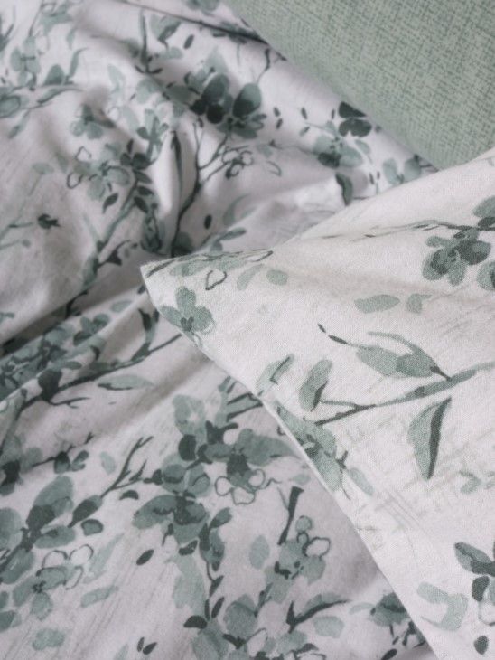 Cotton Box Flanel Nevresim Takımı Çift Kişilik Casey Petrol