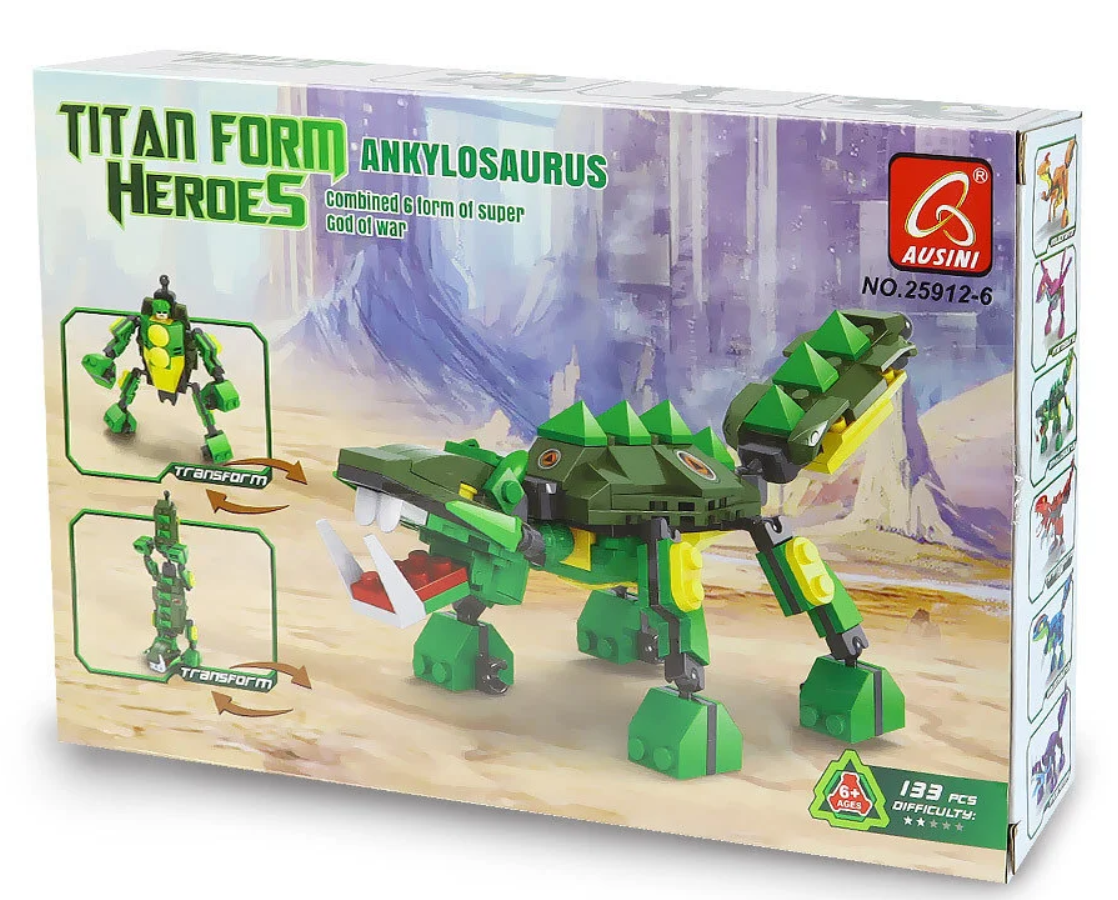 Ausini Titan Form Heroes-6 Ankylosaurus 133 Parça