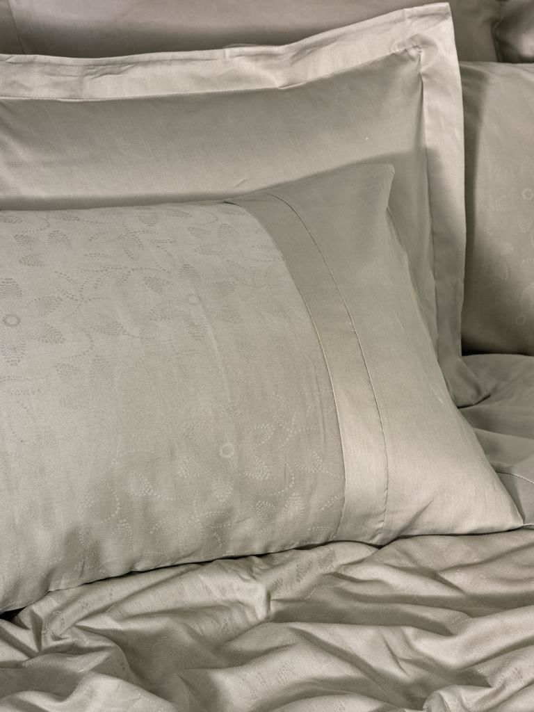 Cotton Box Çift Kişilik Jakarlı Saten Nevresim Takımı Demure Vizon