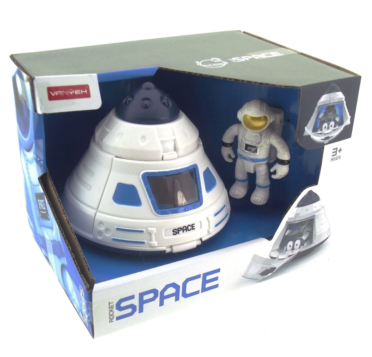 Işıklı ve Astronotlu Uzay Kapsülü