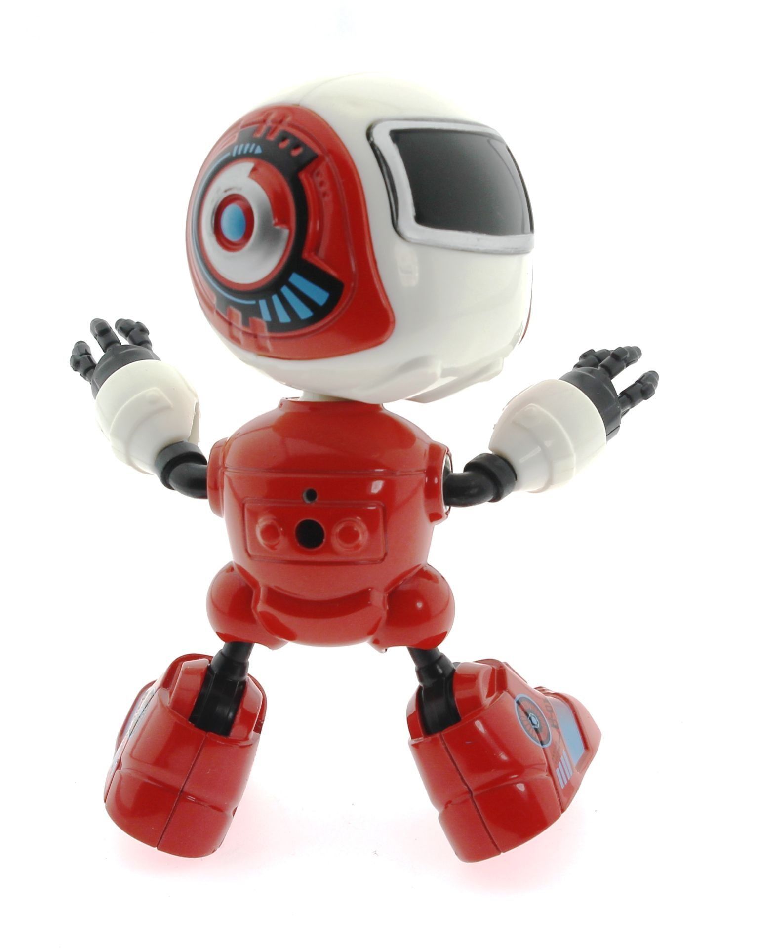 Dekoratif Sesli Işıklı Mini Sevimli Kırmızı Robot