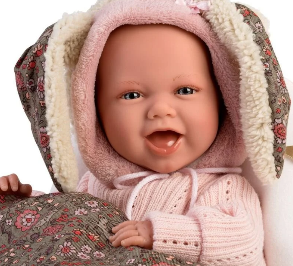 Llorens Uyku Tulumlu Yenidoğan Gülen Bebek Mimi 40 cm