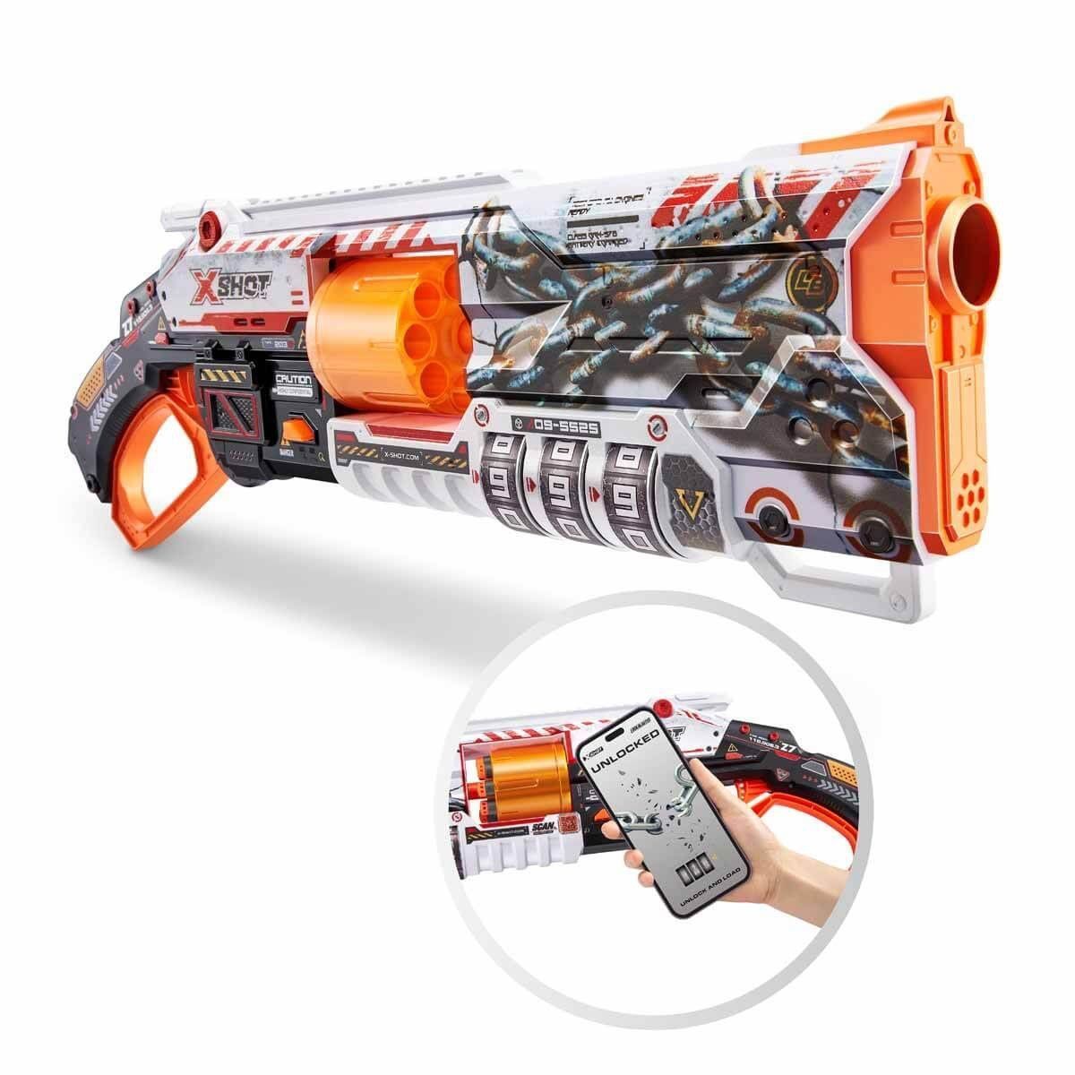 36606 X-Shot Skins Lock Blaster 16 Mermili Sünger Dart Atan Silah 56 cm