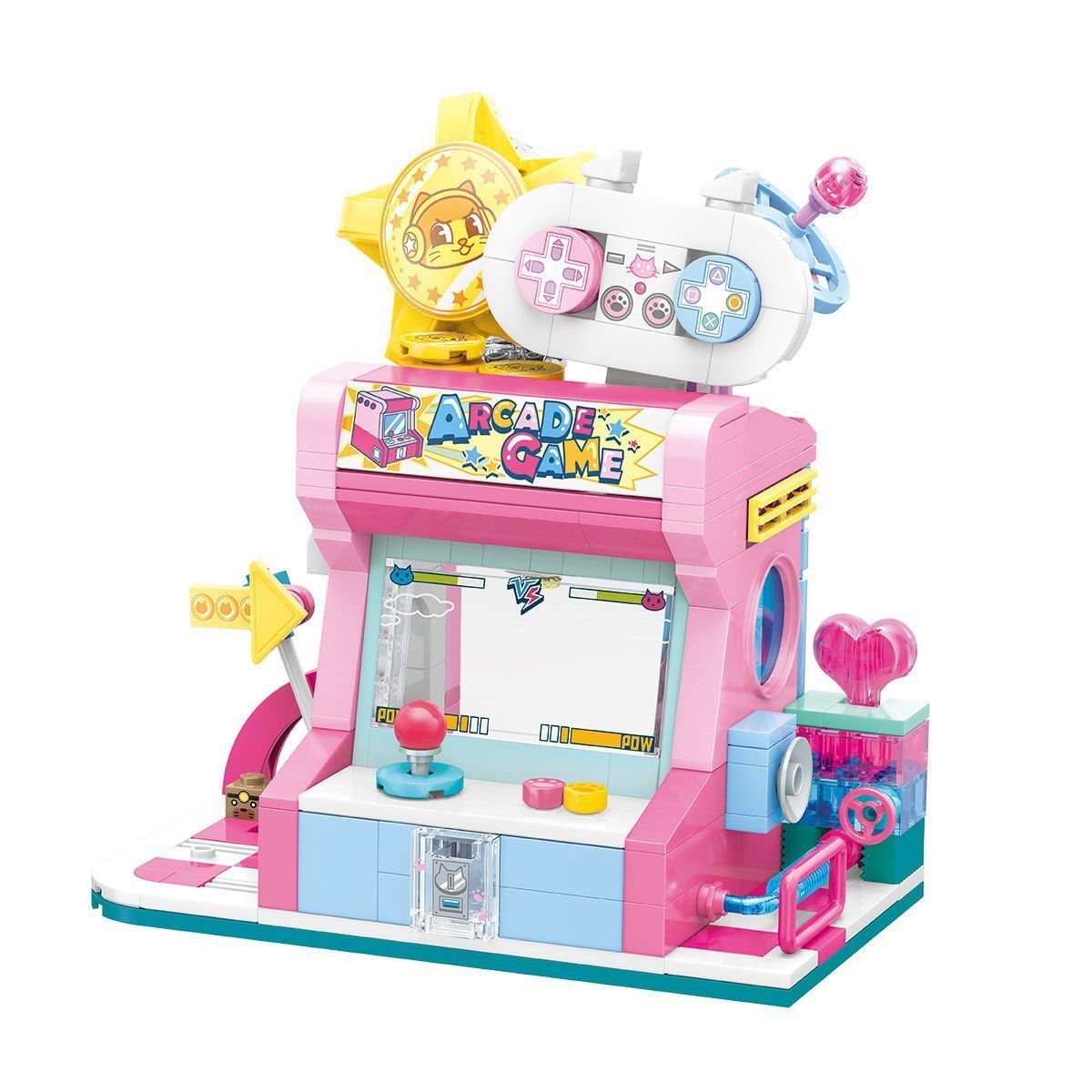 KP28019 Keeppley Orange Cat Game Room Blok Seti -Vagon life