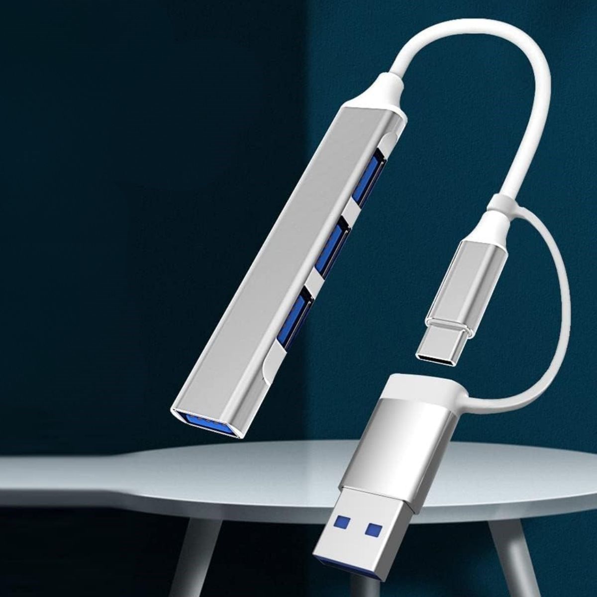 4 Port\'lu Bağlantı İstasyonu Ultra İnce USB Bölücü TYPE-C tipi Çoklu Arayüz Adaptörü Multi Usb Çoklayıcı